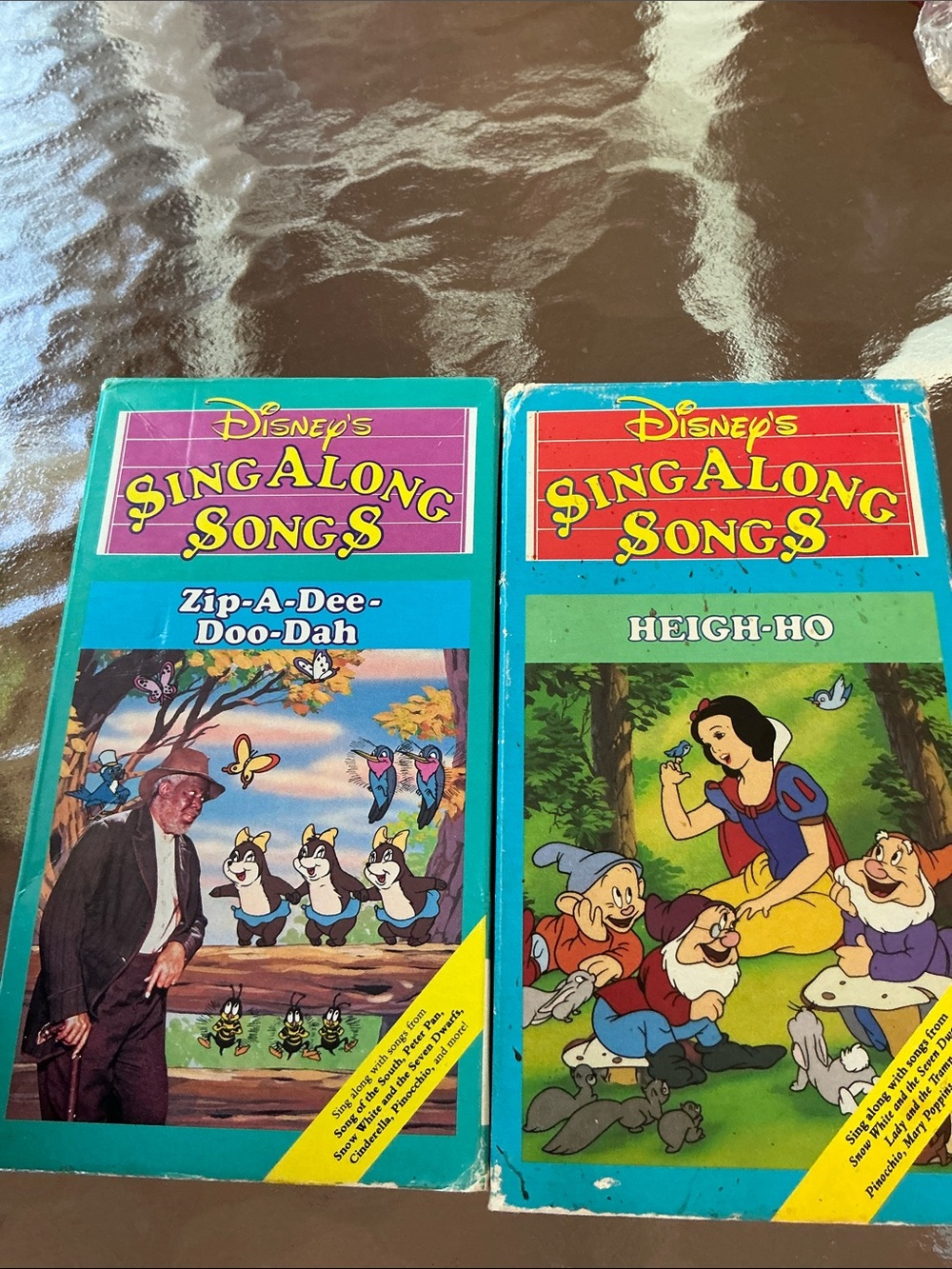 Disneys Sing Along VHS Tapes {2}  Zip-A-Dee-Doo-Dah and Heigh Ho. Vintage